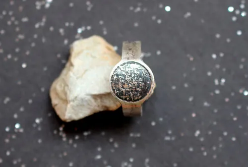 Fase de la luna, anillo lunar personalizable en plata