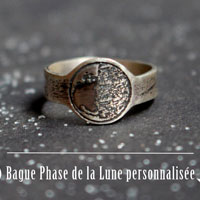 Fase de la luna, anillo lunar personalizable en plata