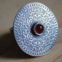 Filis, anillo de mitología griega en plata y cornalina