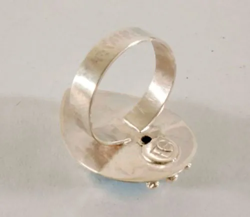 Firoza, anillo indio en plata y turquesa