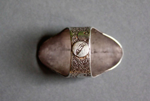 Flor de la sabiduría, anillo cachemira gota india en plata