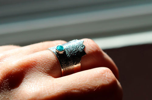 Flor del alma, anillo mandala floral en plata