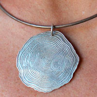 Forever, memory engraved in the tree’s age rings pendant in silver