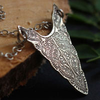 Fullness, bison totem necklace in sterling silver