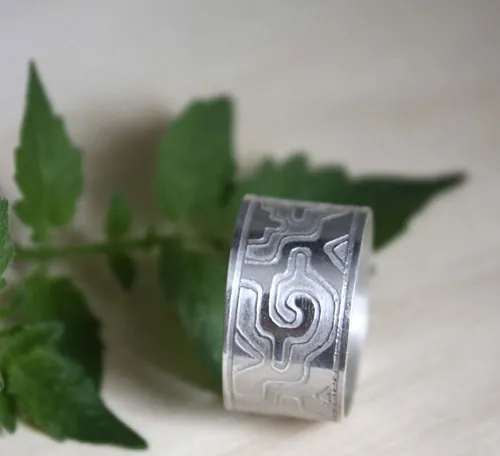 Ga Yixe, anillo mixteca prehispánico en plata