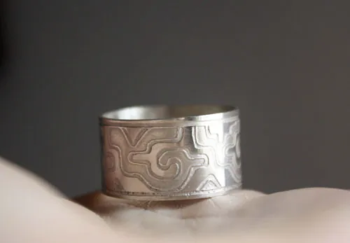 Ga Yixe, anillo mixteca prehispánico en plata