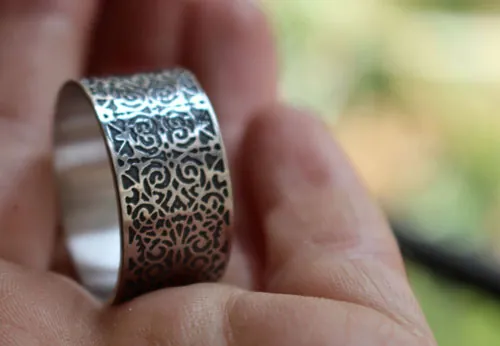 Gentleman, anillo dandy barroco en plata
