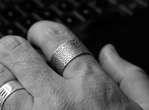 Gentleman, anillo dandy barroco en plata