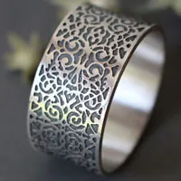 Gentleman, anillo dandy barroco en plata