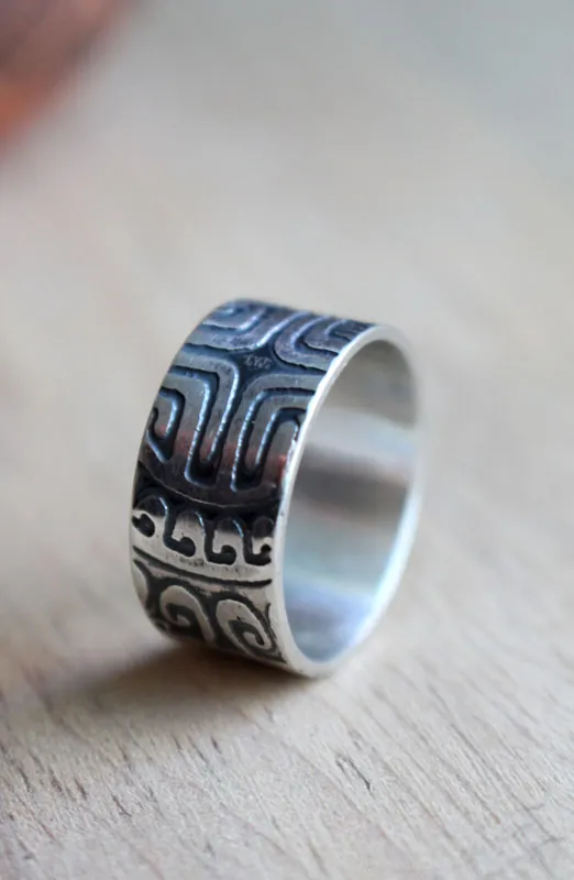 Gran Marquesa, anillo polinesio en plata