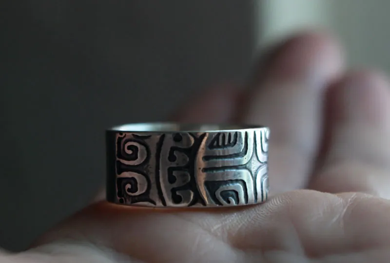Gran Marquesa, anillo polinesio en plata