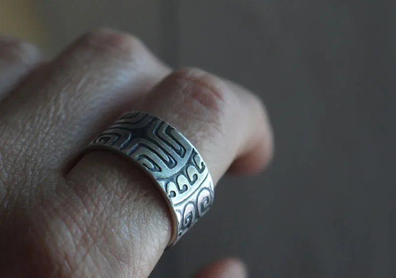 Gran Marquesa, anillo polinesio en plata