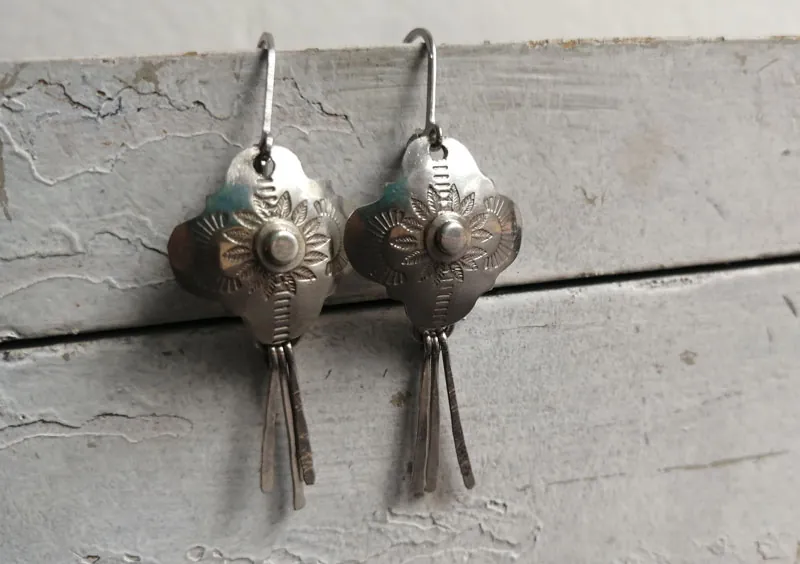 Halo, aretes estrella barroca en plata