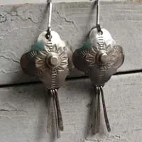 Halo, aretes estrella barroca en plata