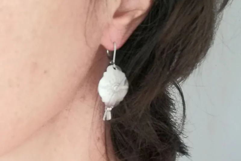 Halo solar, aretes sol barroco en plata