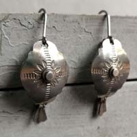 Halo solar, aretes sol barroco en plata