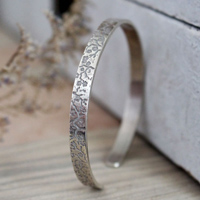 Haru, Japanese cherry blossom branches bracelet in silver