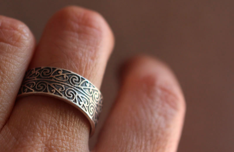 Heart of life, Maori Manuah ring in sterling silver