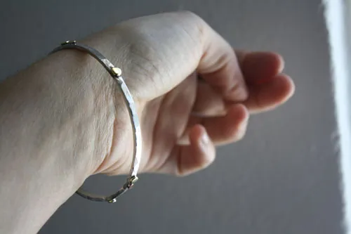 Helios, pulsera sol griego en plata, cobre y latón