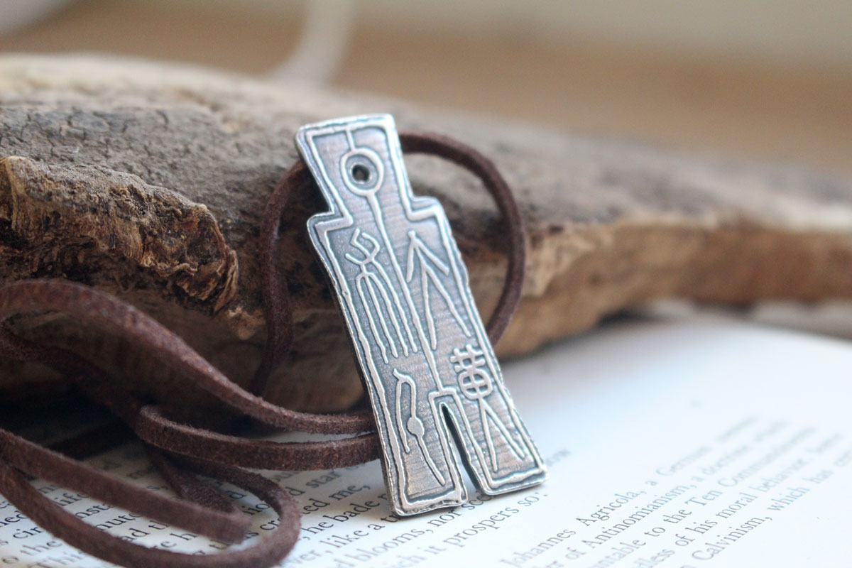 Huo Bu, collar moneda china imperial en plata