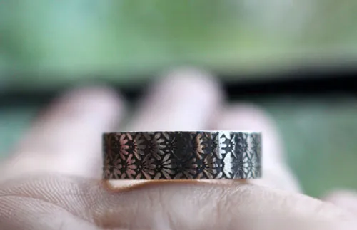 Ineko, anillo símbolo japonés del arroz en plata