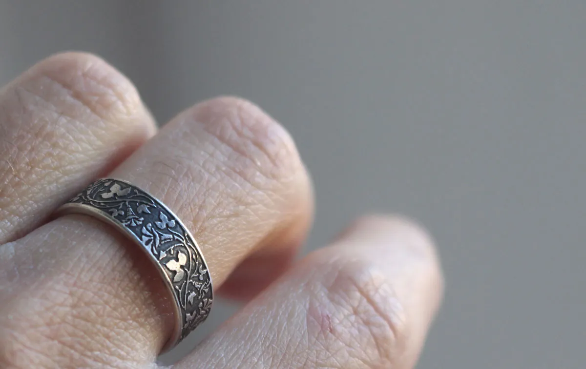 Ipomoea, anillo flor de plata