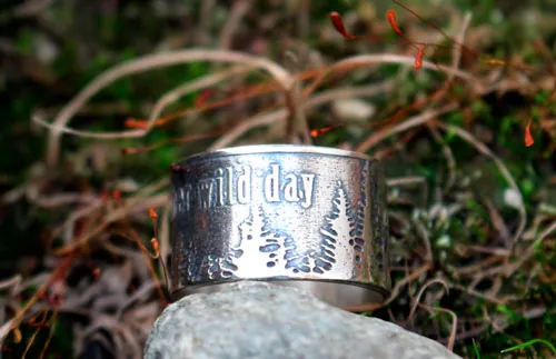 It’s another wild day, anillo cita y bosque en plata