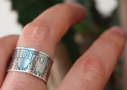 It’s another wild day, anillo cita y bosque en plata