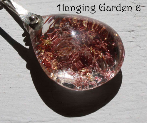 Jardín suspendido, collar misterio de Babilonia en plata y cuarzo fantasma