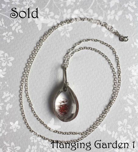 Jardín suspendido, collar misterio de Babilonia en plata y cuarzo fantasma