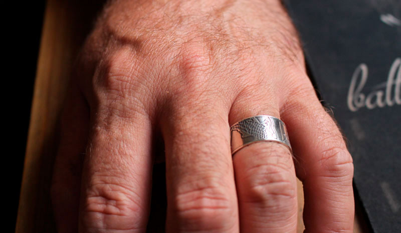 Koi, Japanese carp fish ring in sterling silver