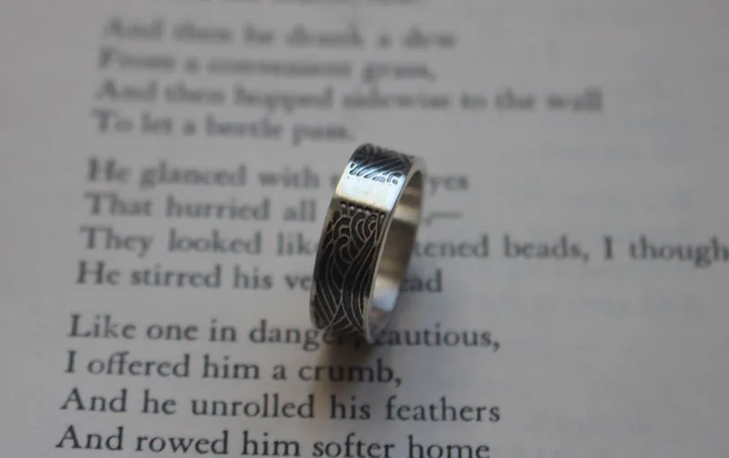 Kû, anillo símbolo budista japonés en plata