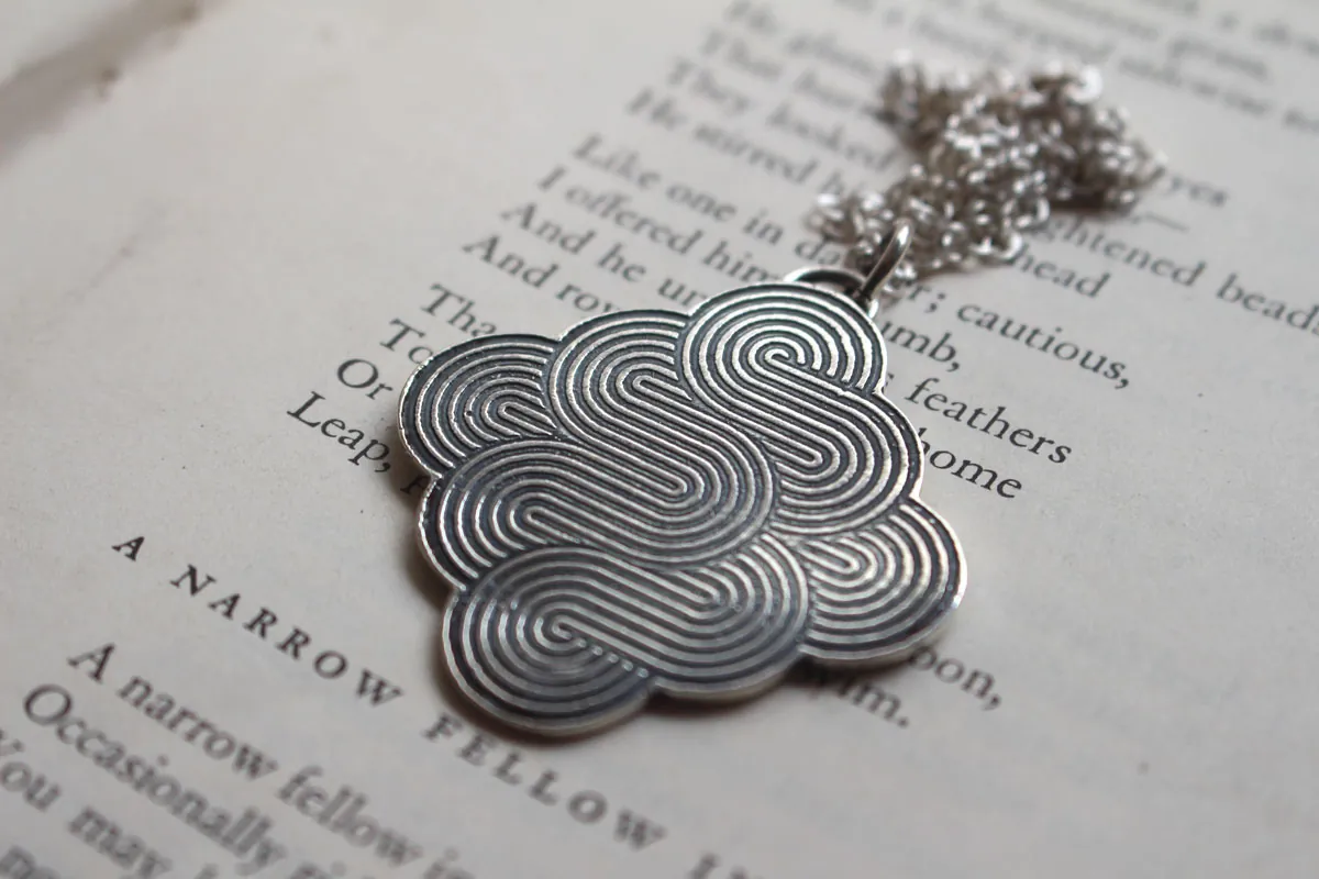 La danza del viento, collar volutas aéreas en plata