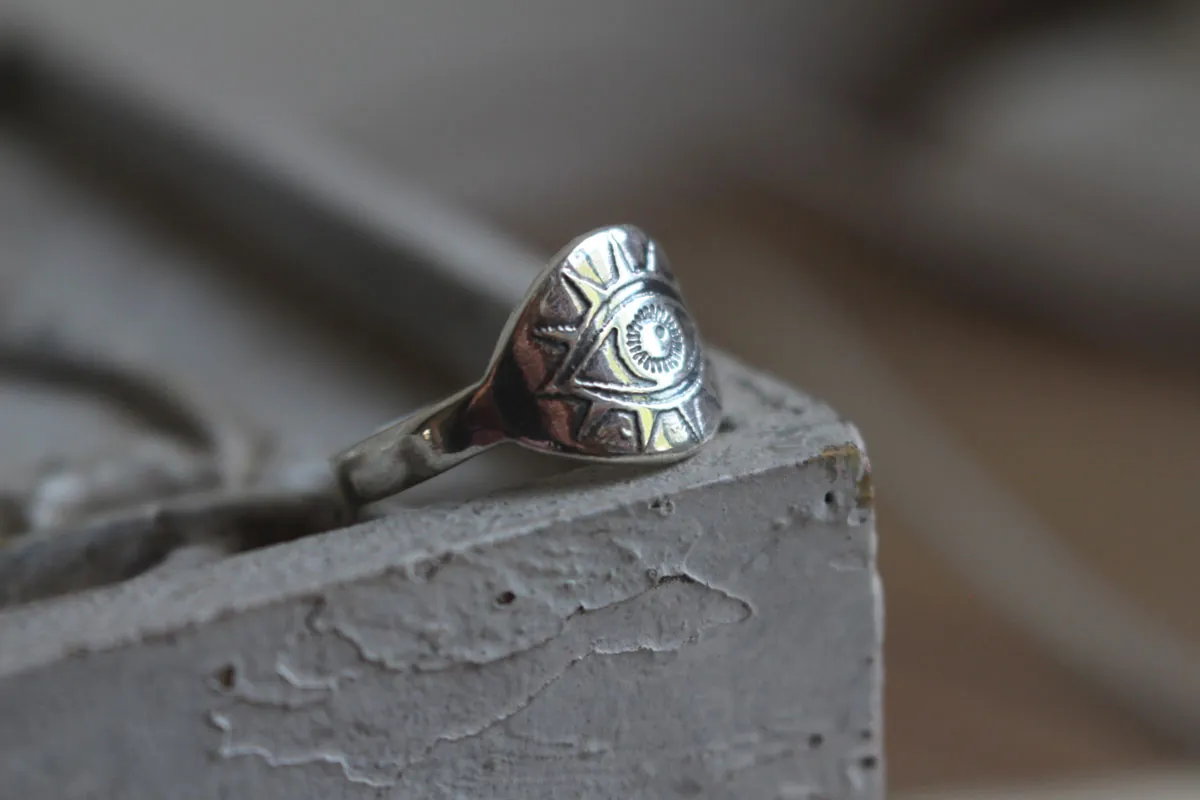 La lámpara del ojo, anillo luz en plata