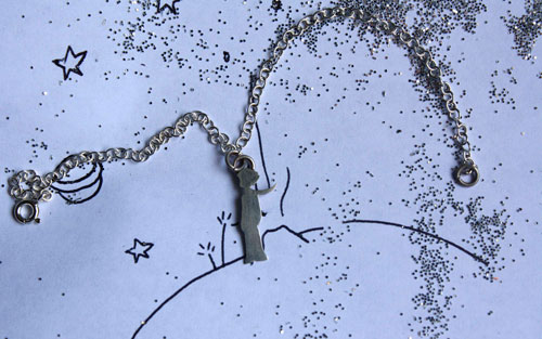 La silueta del Principito, pulsera Saint-Exupéry en plata