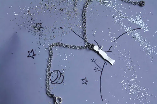 La silueta del Principito, pulsera Saint-Exupéry en plata