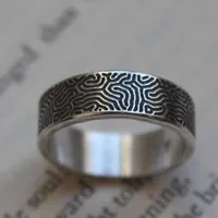 Laberinto, anillo dédalo en plata