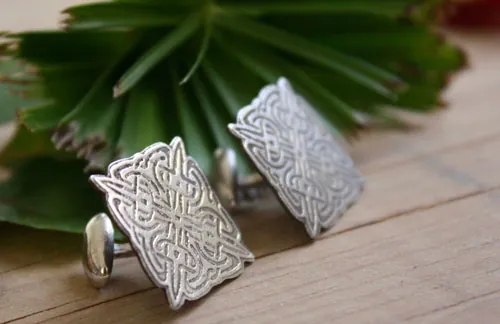 Lancelot, gemelos nudos celtas en plata