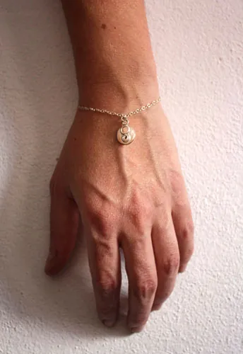 Lina, tobillera y pulsera espiral y círculo del infinito en plata