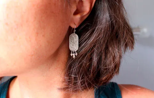 Lina, aretes flores asiáticas en plata