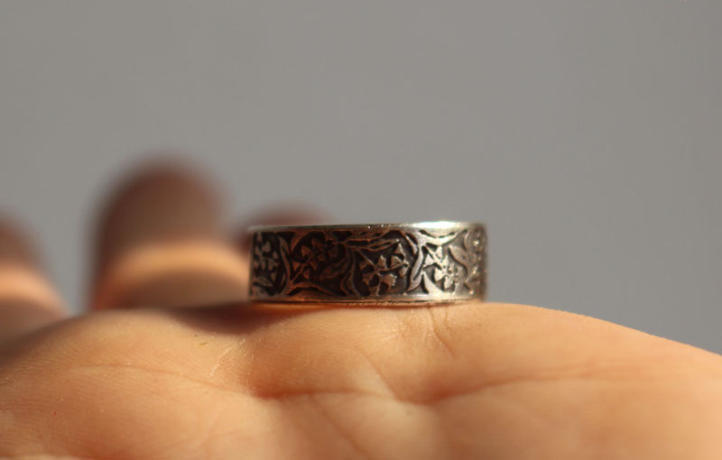 Lirio del Valle, anillo flor en plata