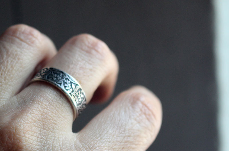 Lirio del Valle, anillo flor en plata