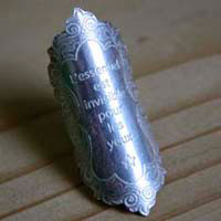 Lo esencial, anillo cita de El Principito de Saint-Exupéry en plata