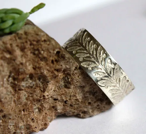 Madreselva, anillo naturaleza en plata