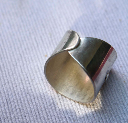 Mandala flor, anillo de meditación en plata