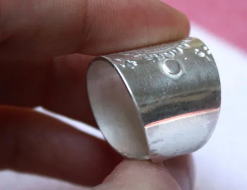 Mandala flor, anillo de meditación en plata