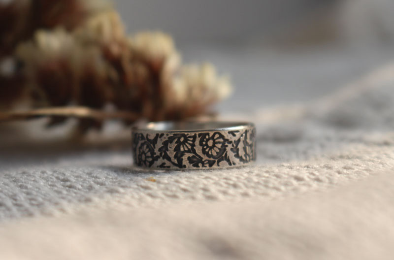 Margarita, anillo flor en plata