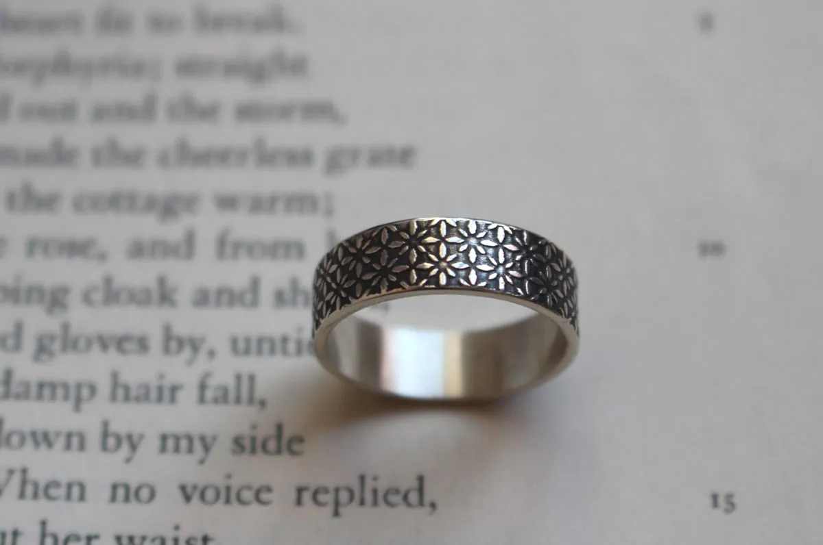Más brillante que las estrellas, anillo cielo nocturno en plata