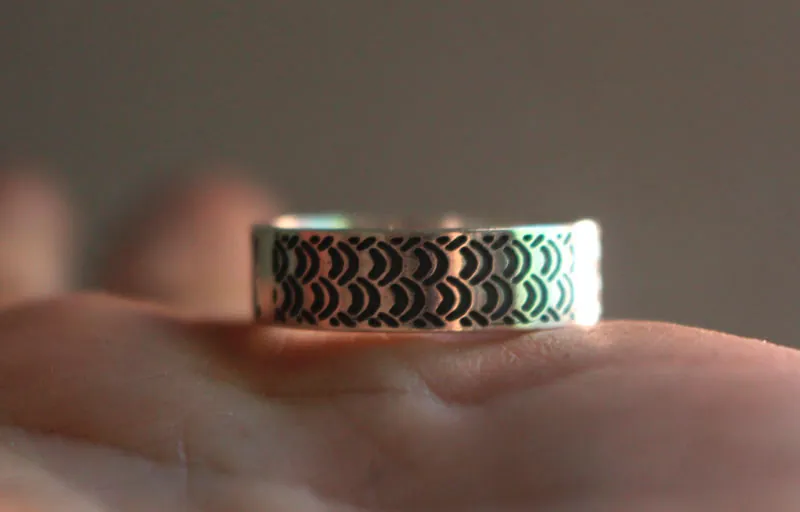 Melusina, anillo escamas de serpiente en plata