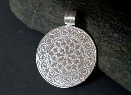 Merlín, dije escudo medieval artúrico en plata